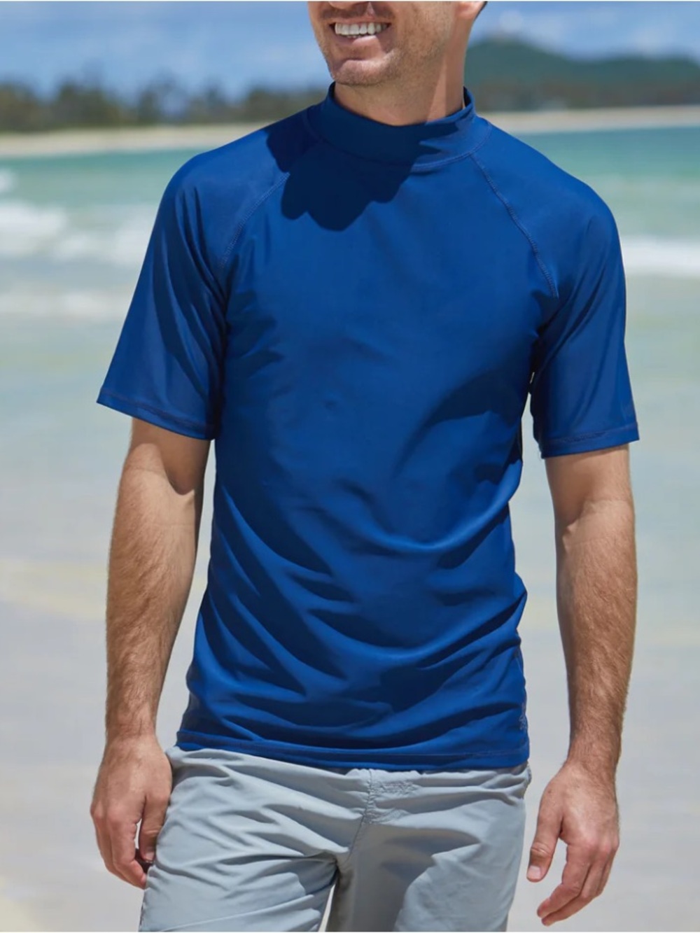 🏝️ NEW UV Skinz Short Sleeve Swim Shirt Rash Guard Men’s 3XL